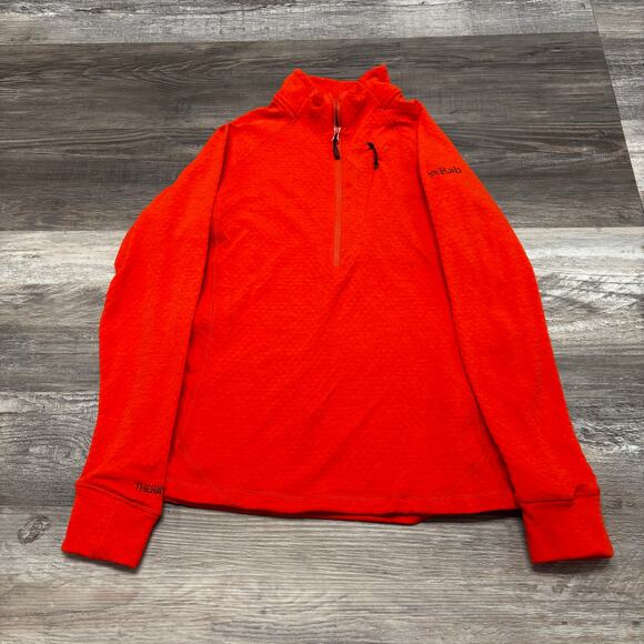 Rab Nucleus Orange Mens Small 1/2 Zip Thermic Circular Fleece Pullover Jacket - Picture 2 of 7